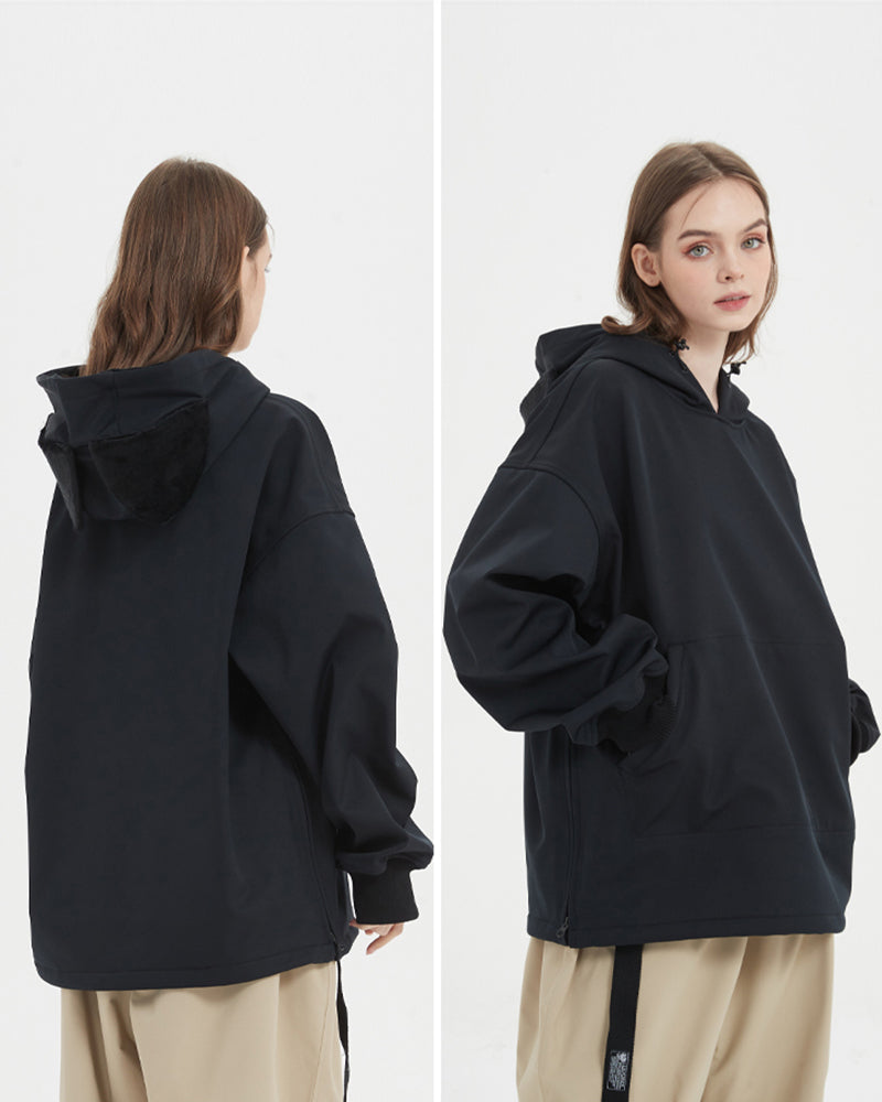 Ski Wear Outdoor Cat Ear Warm Hoodie - Women's