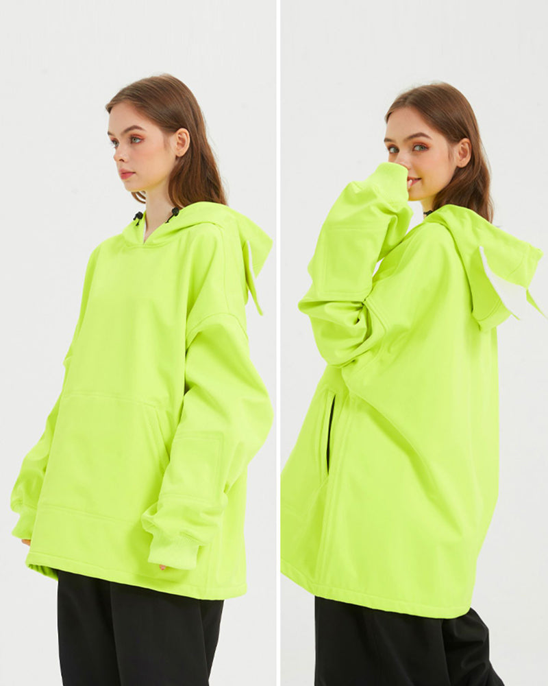 Ski Wear Outdoor Cat Ear Warm Hoodie - Women's