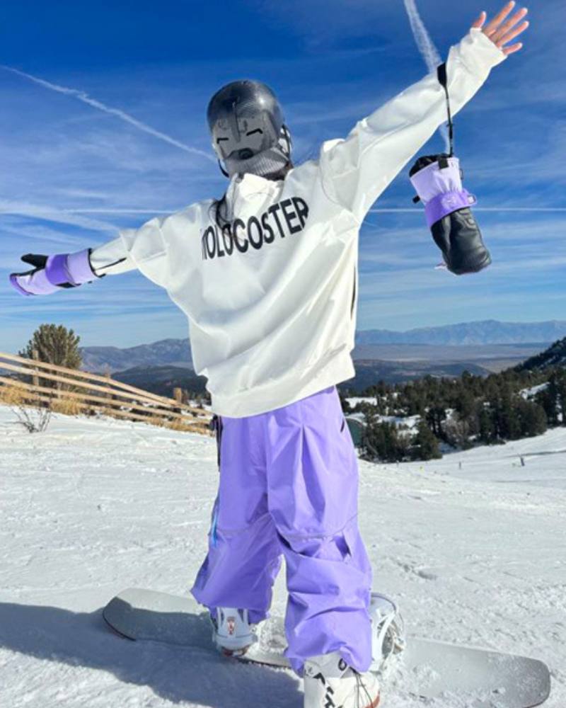 Ski Wear Snowboard Gear Reflective Stripe Ski Bibs - Unisex
