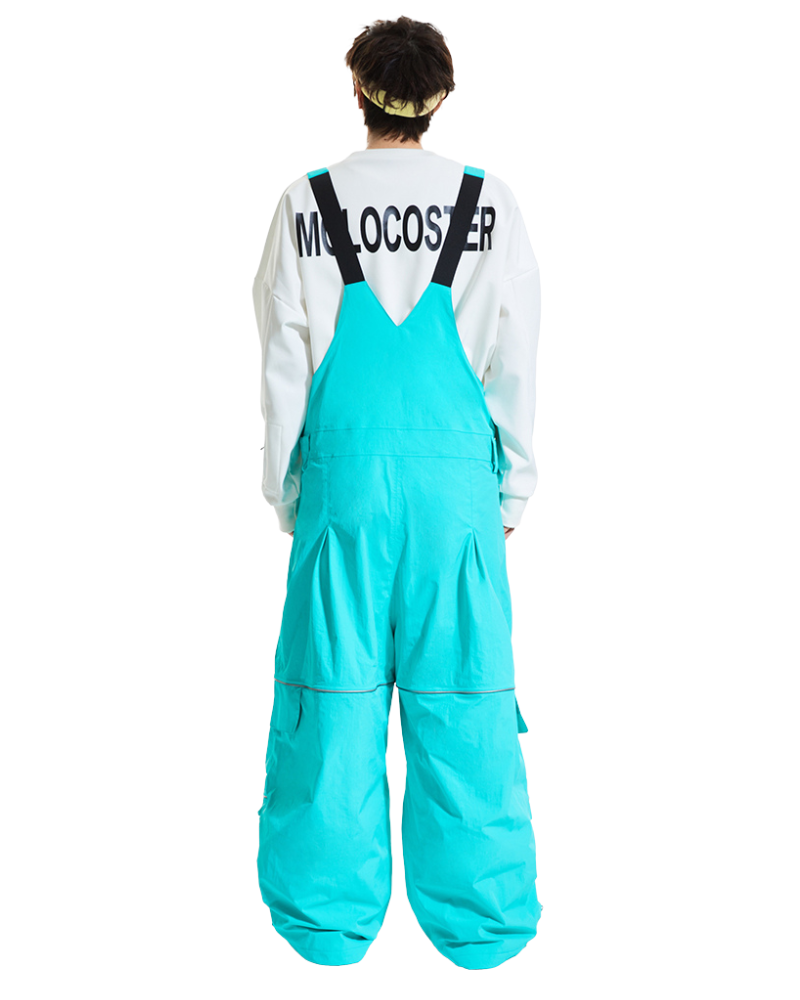 Ski Wear Snowboard Gear Reflective Stripe Ski Bibs - Unisex