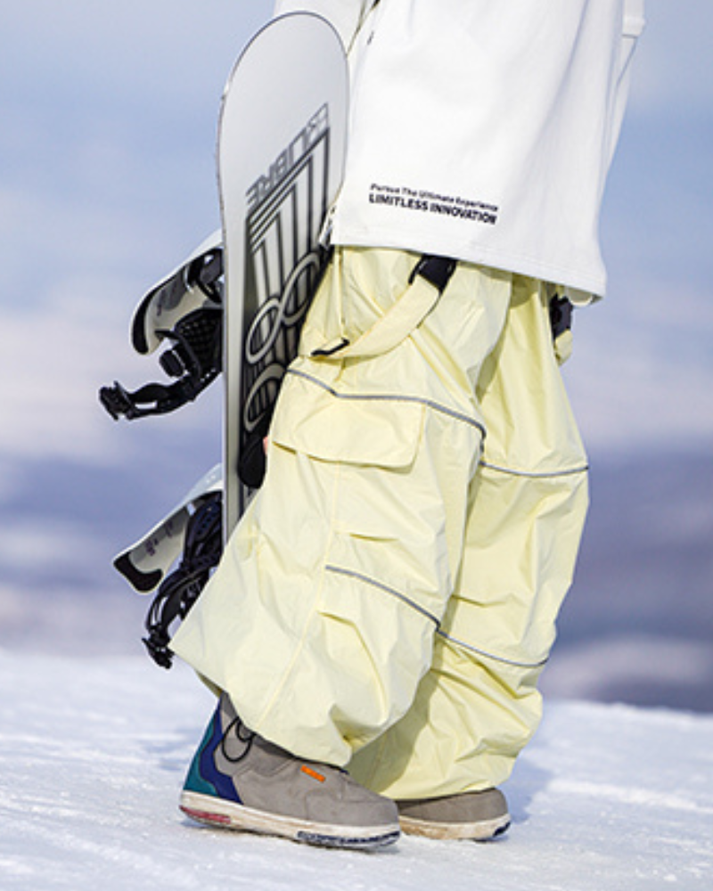 Ski Wear Snowboard Gear Reflective Stripe Ski Bibs - Unisex