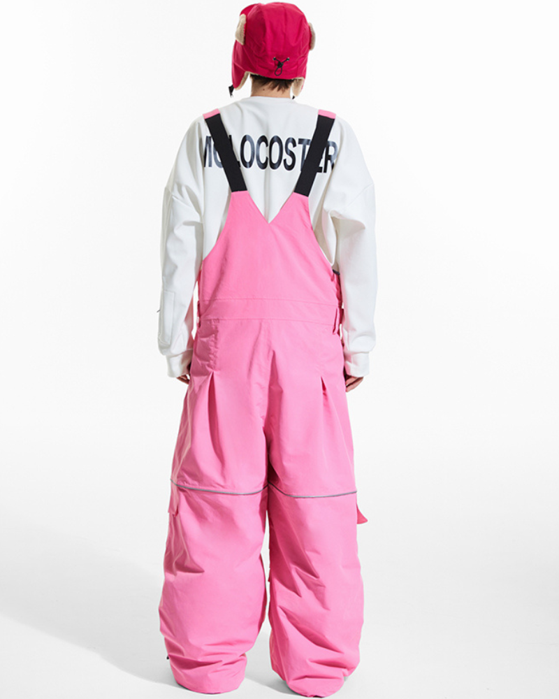 Ski Wear Snowboard Gear Reflective Stripe Ski Bibs - Unisex