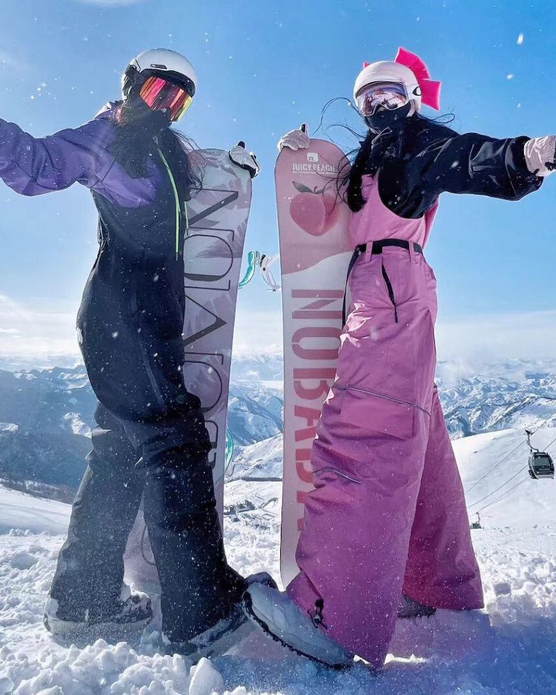 Ski Wear Snowboard Gear Reflective Stripe Ski Bibs - Unisex