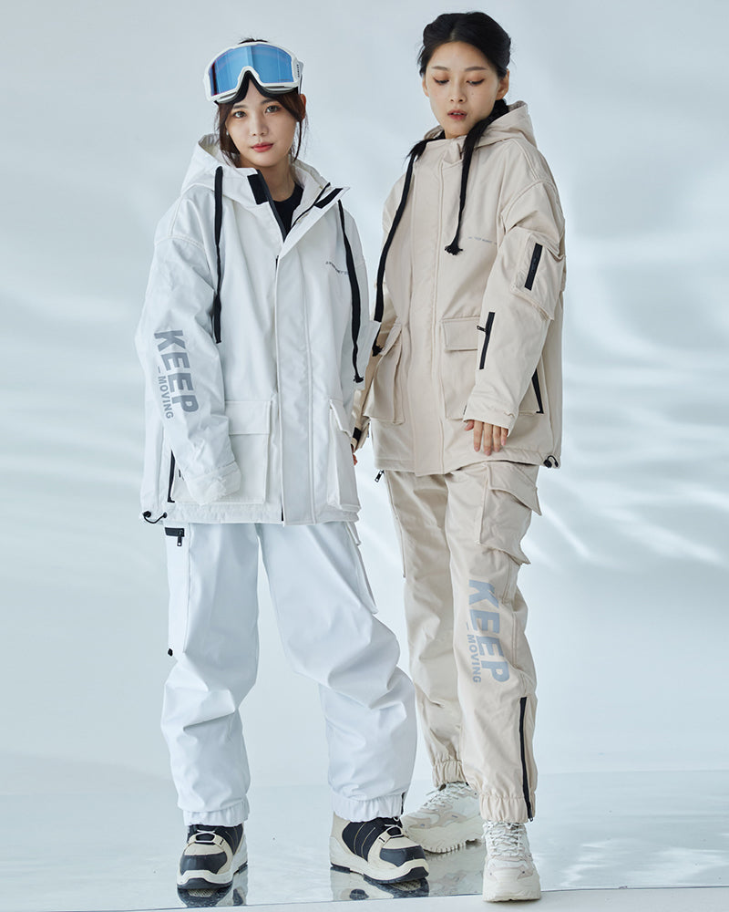 Ski Wear Snowboard Gear Cargo Jacket&Pants Snow Suit - Women's