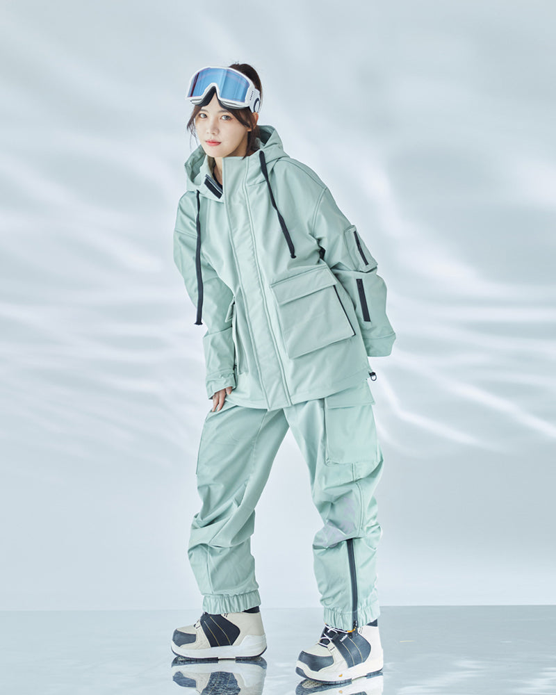 Ski Wear Snowboard Gear Cargo Jacket&Pants Snow Suit - Women's