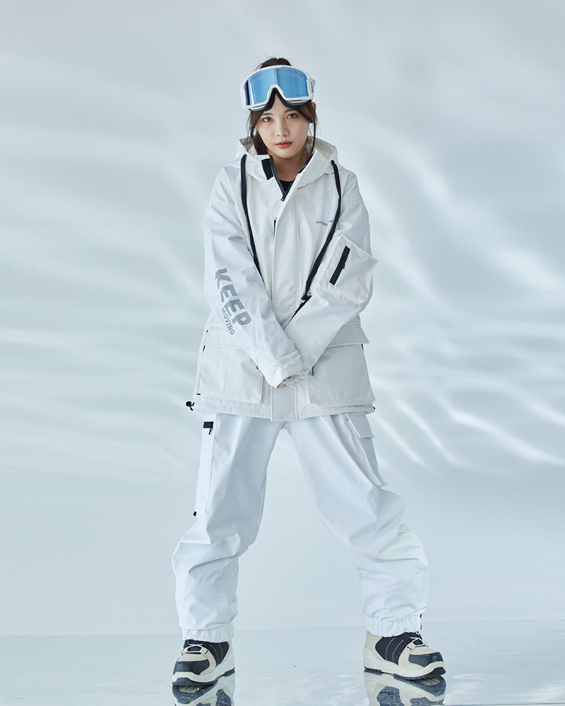 Ski Wear Snowboard Gear Cargo Jacket&Pants Snow Suit - Women's