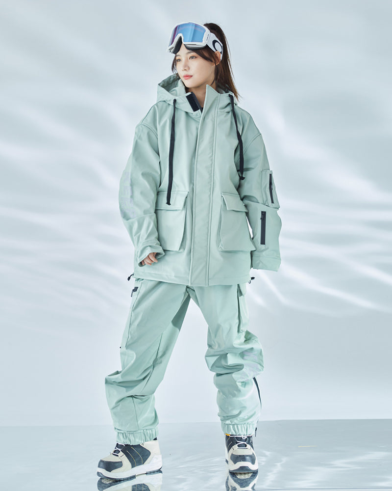 Ski Wear Snowboard Gear Cargo Jacket&Pants Snow Suit - Women's