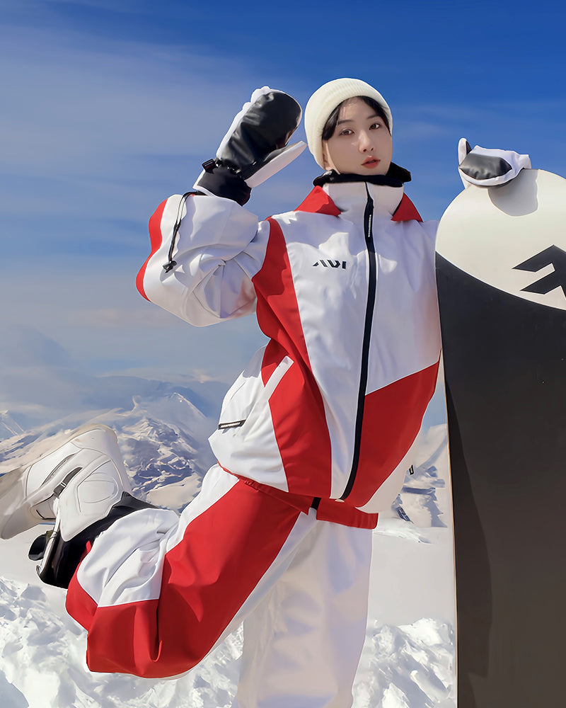 Ski Wear Patchwork Ski Jacket&Pants Suit -Unisex
