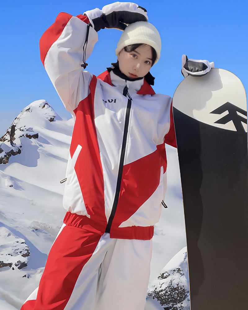Ski Wear Patchwork Ski Jacket&Pants Suit -Unisex