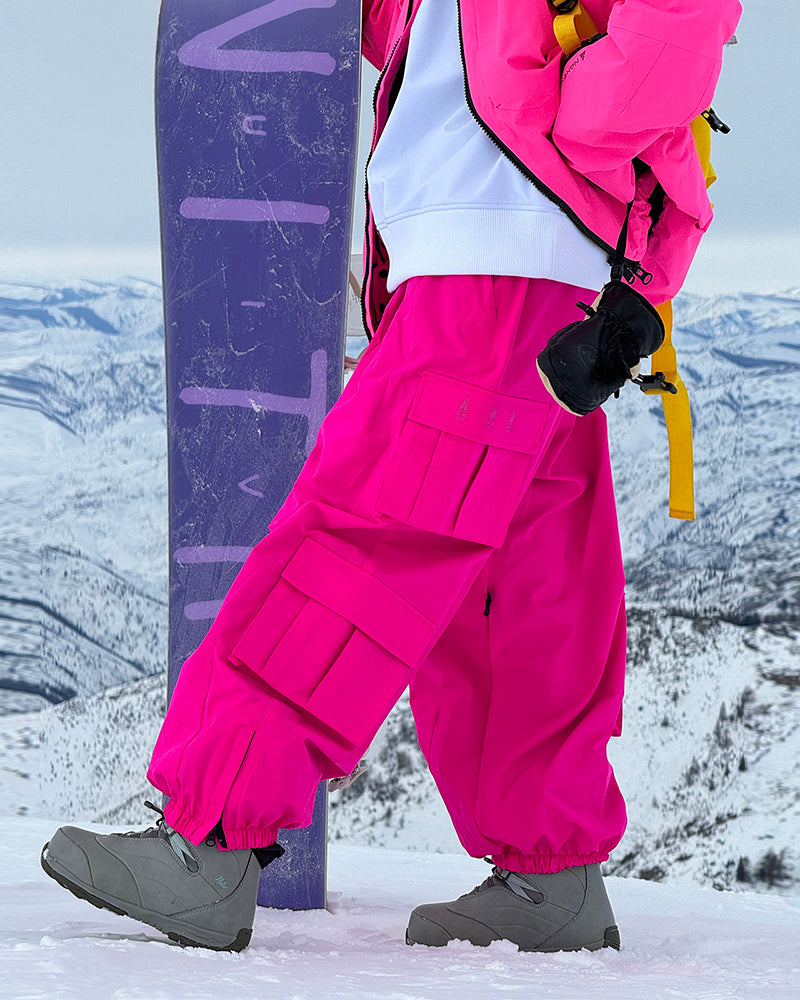 Ski Wear Snow Outfits Baggy Cargo Snow Pants - Unisex
