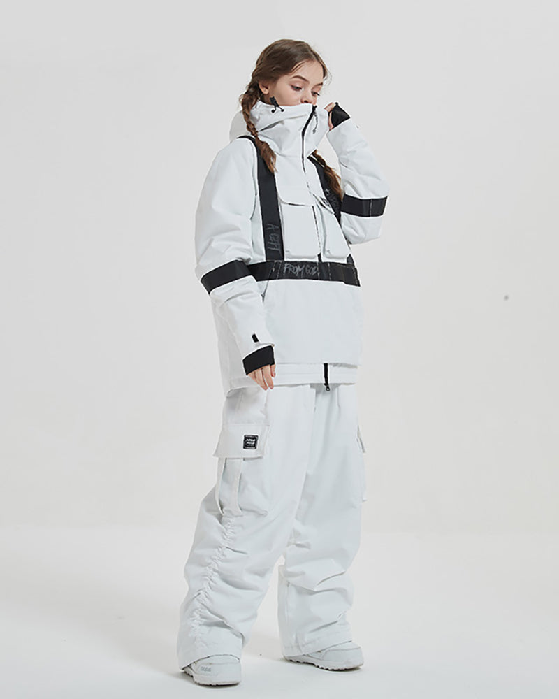 Ski Wear Snowboard Outfit Unisex Cargo Snow Suit -Women's
