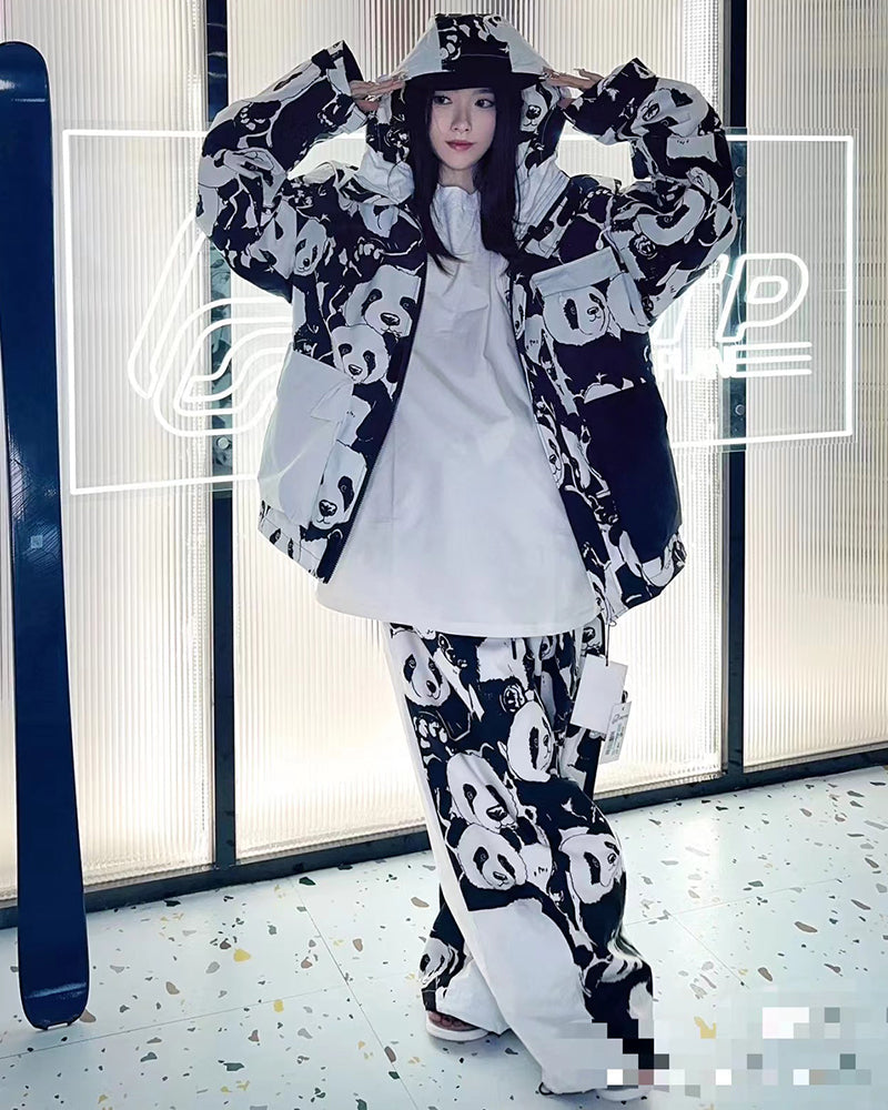 Ski Wear Panda Jacket&Bibs Snow Suit -Unisex (Single Unit Available)