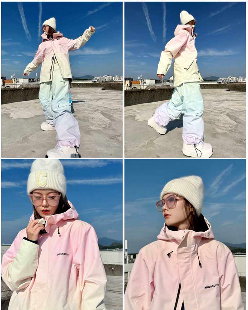 Ski Wear Snow Gear Rainbow Unicorn Snow Suit -Unisex