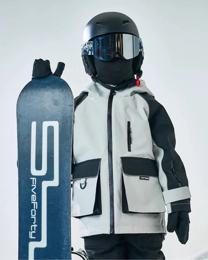 Ski Wear Waterproof Reflective Kids Snow Suit Jacket&Bibs (Single Unit Available)