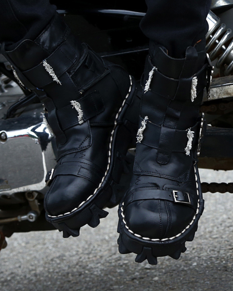 Punk Skull Unisex Motorcycle Riding Boots