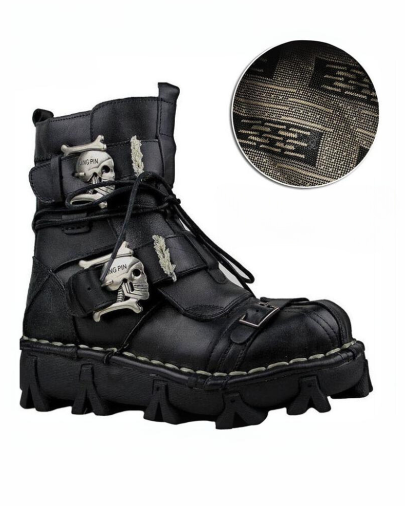 Punk Skull Unisex Motorcycle Riding Boots