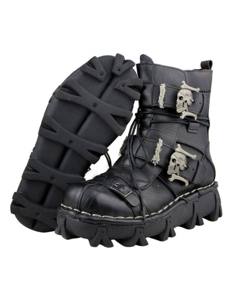 Punk Skull Unisex Motorcycle Riding Boots