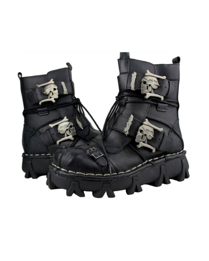 Punk Skull Unisex Motorcycle Riding Boots