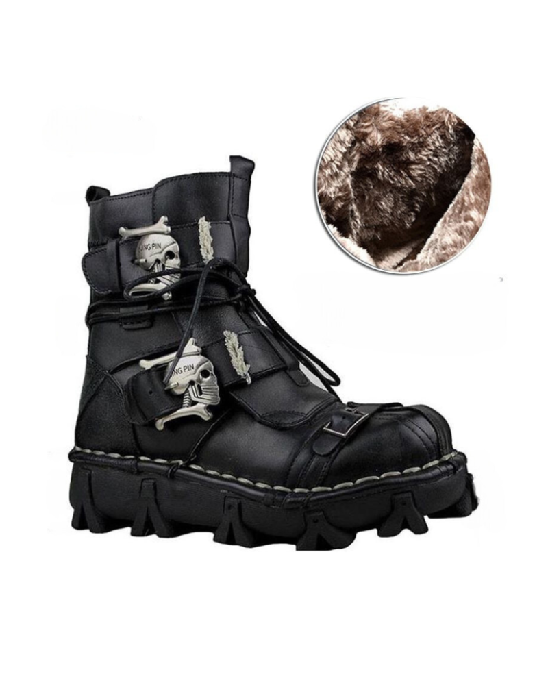 Punk Skull Unisex Motorcycle Riding Boots