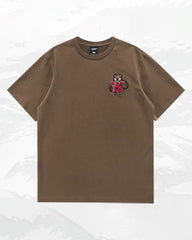 Steetwear Brown Bear Towel Embroidery T-Shirt