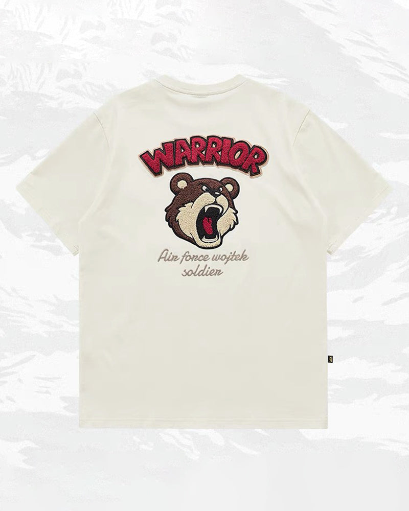 Steetwear Brown Bear Towel Embroidery T-Shirt