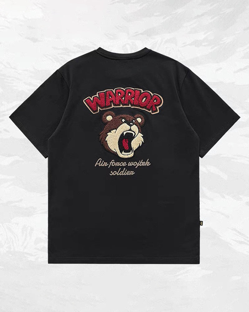 Steetwear Brown Bear Towel Embroidery T-Shirt