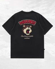 Steetwear Brown Bear Towel Embroidery T-Shirt