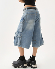 Street Multi-Pocket Women Cargo Baggy Jorts
