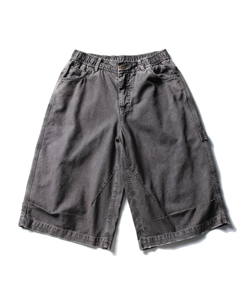 Street Unisex Denim-Look Shorts | Baggy Jorts