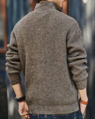 Street Vintage Cardigan Turtleneck Sweater