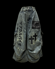 Street Washed Chains Denim Shorts | Baggy Jorts