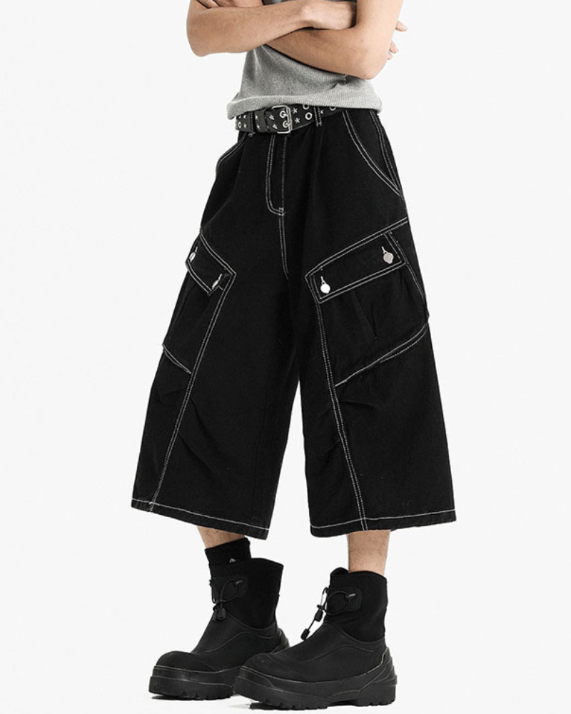 Streetwear Unisex Denim Cargo Shorts | Baggy Jorts