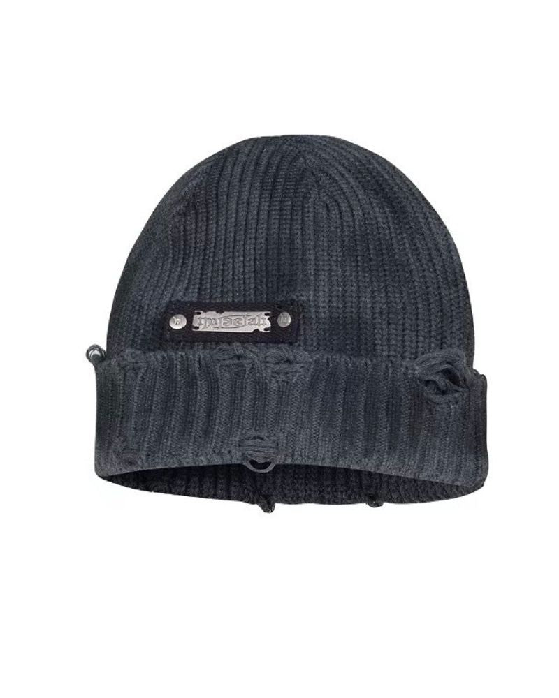 Streetwear Dirty Fit Holed Knit Hat