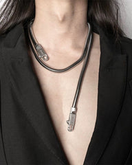 Streetwear Double-layered Snake Bone Necklace