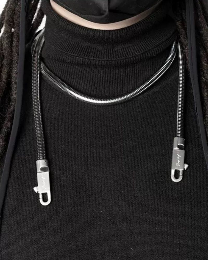 Streetwear Double-layered Snake Bone Necklace