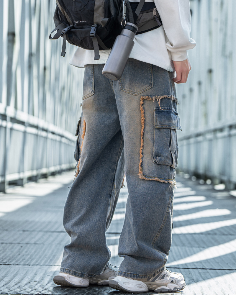 Streetwear Heavy Washed Straight Y2K Jeans
