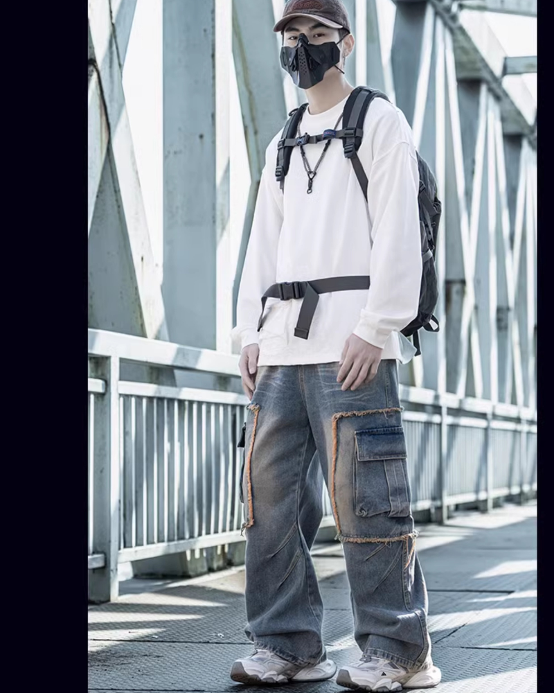 Streetwear Heavy Washed Straight Y2K Jeans