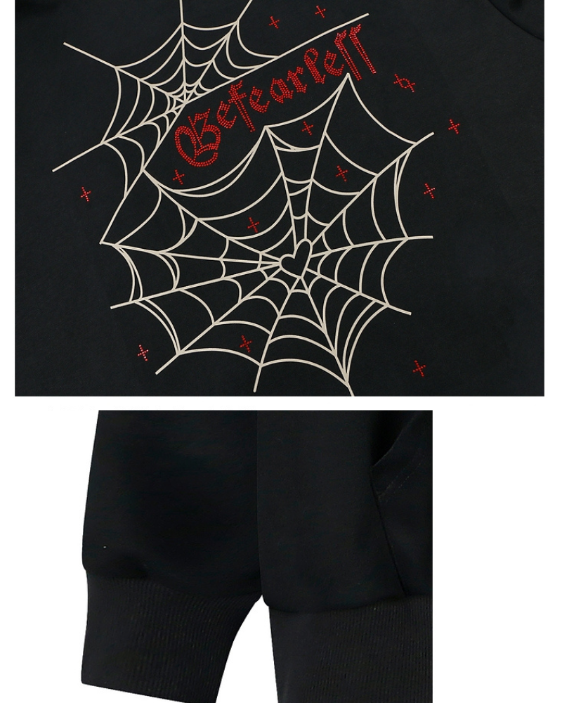 Streetwear Hip-Hop Spider Y2K Hoodie