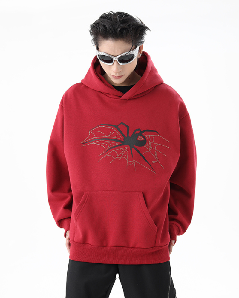 Streetwear Hip-Hop Spider Y2K Hoodie