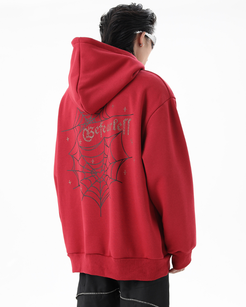Streetwear Hip-Hop Spider Y2K Hoodie