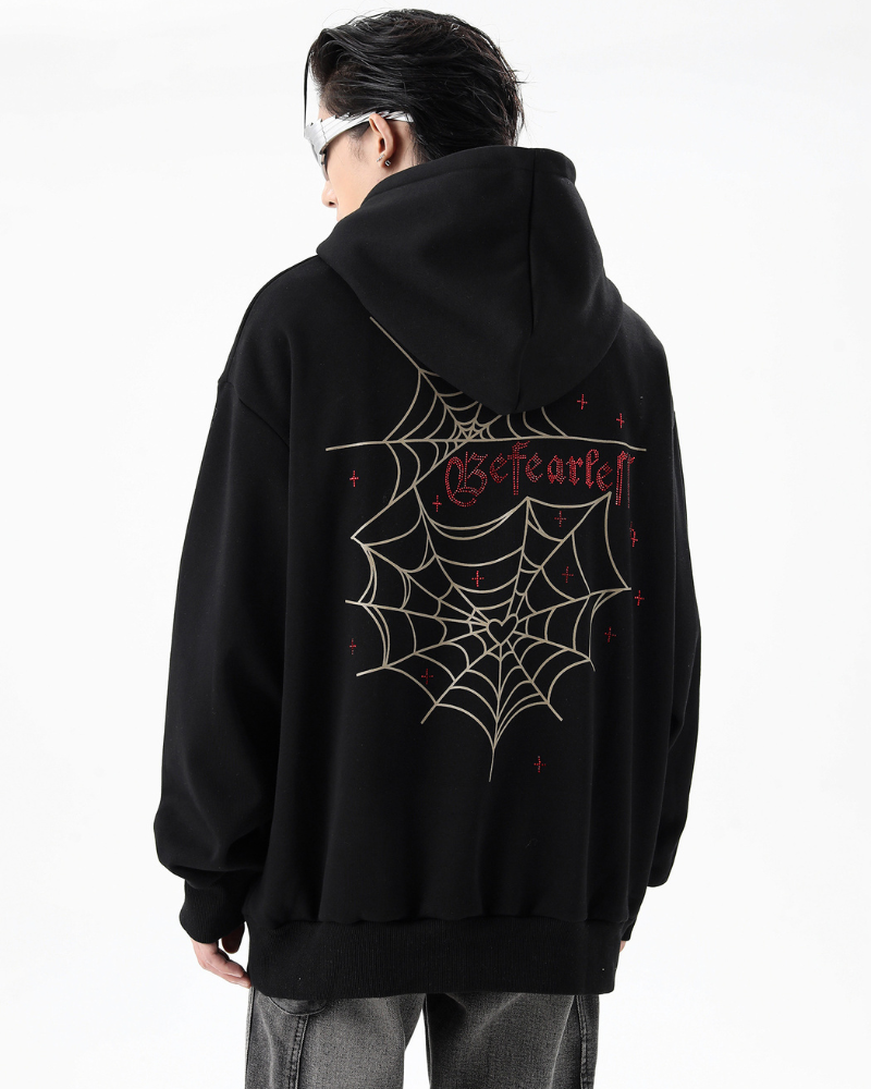 Streetwear Hip-Hop Spider Y2K Hoodie