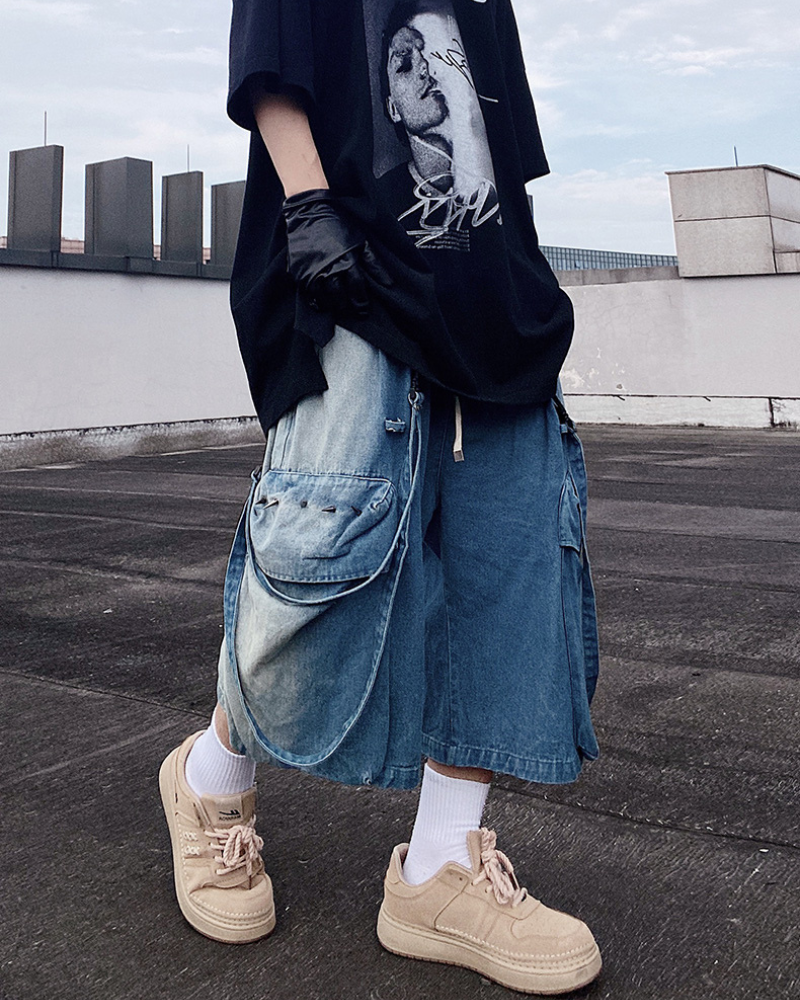 Streetwear Hip Hop Straight Shorts | Baggy Jorts