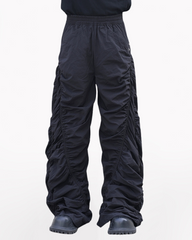 Streetwear Opium Style Pleated Spiral Loose Pants
