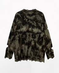 Streetwear Raw Edge Ripped Sweater
