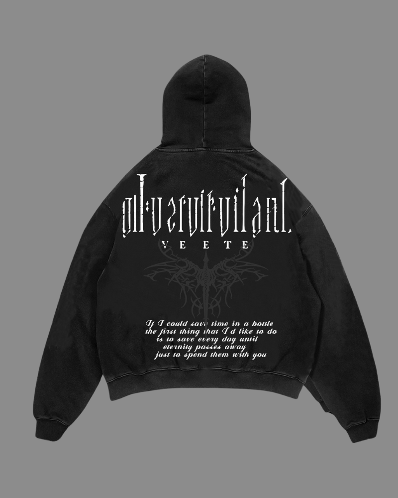 Streetwear Rock Heavyweight Cotton Hoodie