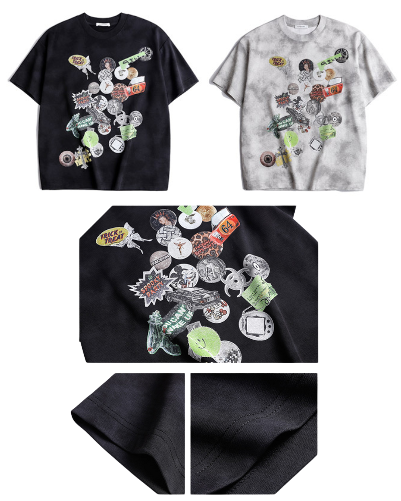 Streetwear  Unisex Graffiti Graphic T-Shirt