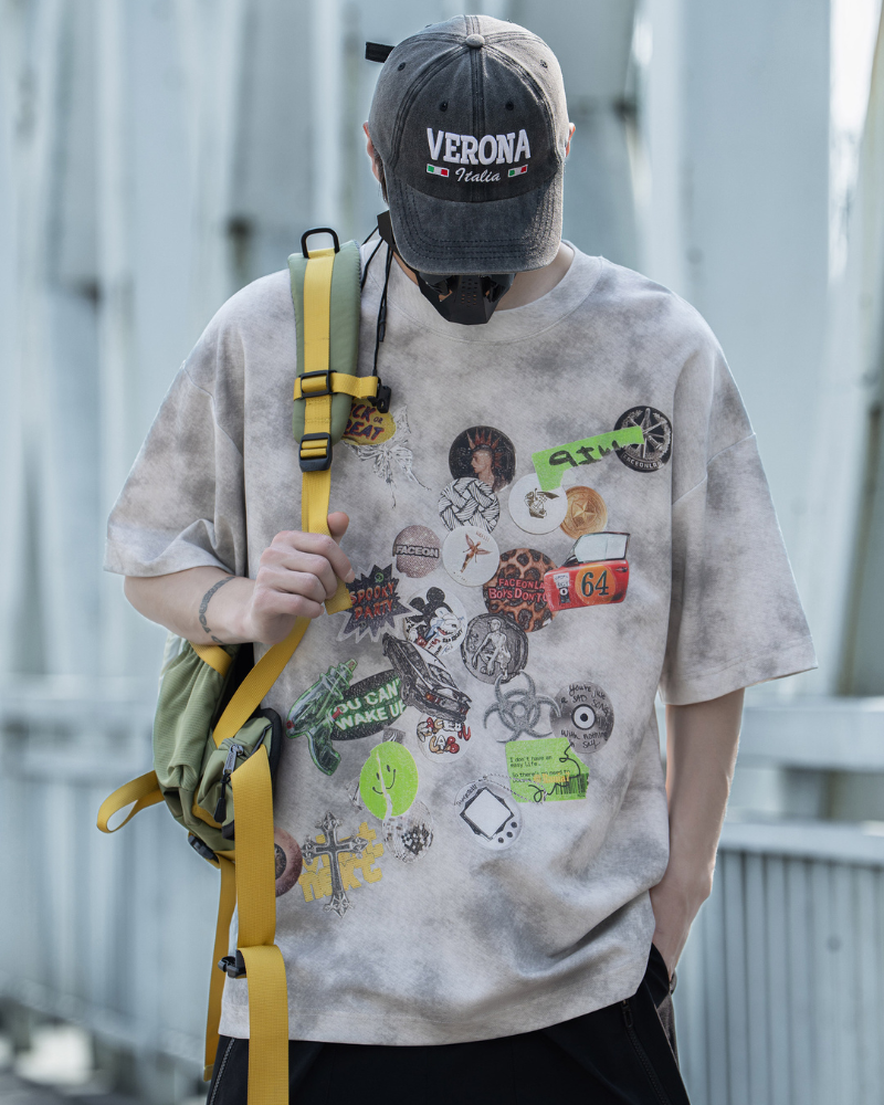 Streetwear  Unisex Graffiti Graphic T-Shirt