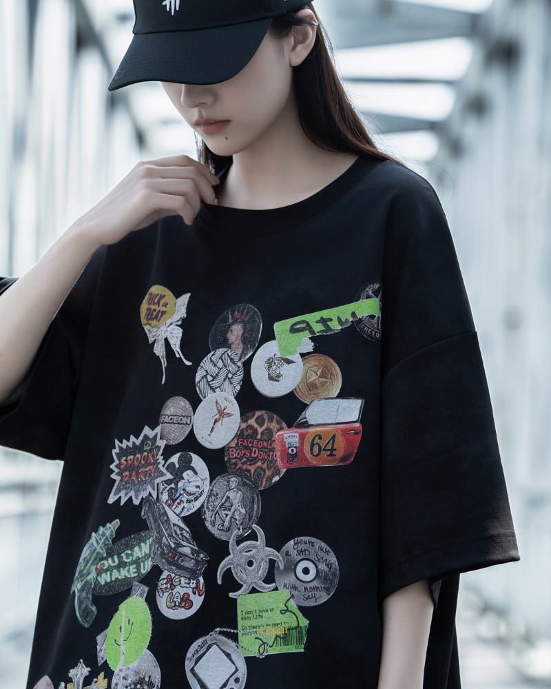 Streetwear  Unisex Graffiti Graphic T-Shirt
