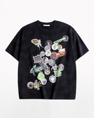 Streetwear  Unisex Graffiti Graphic T-Shirt