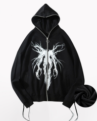 Streetwear Full Zip Thick Hoodie Jacket